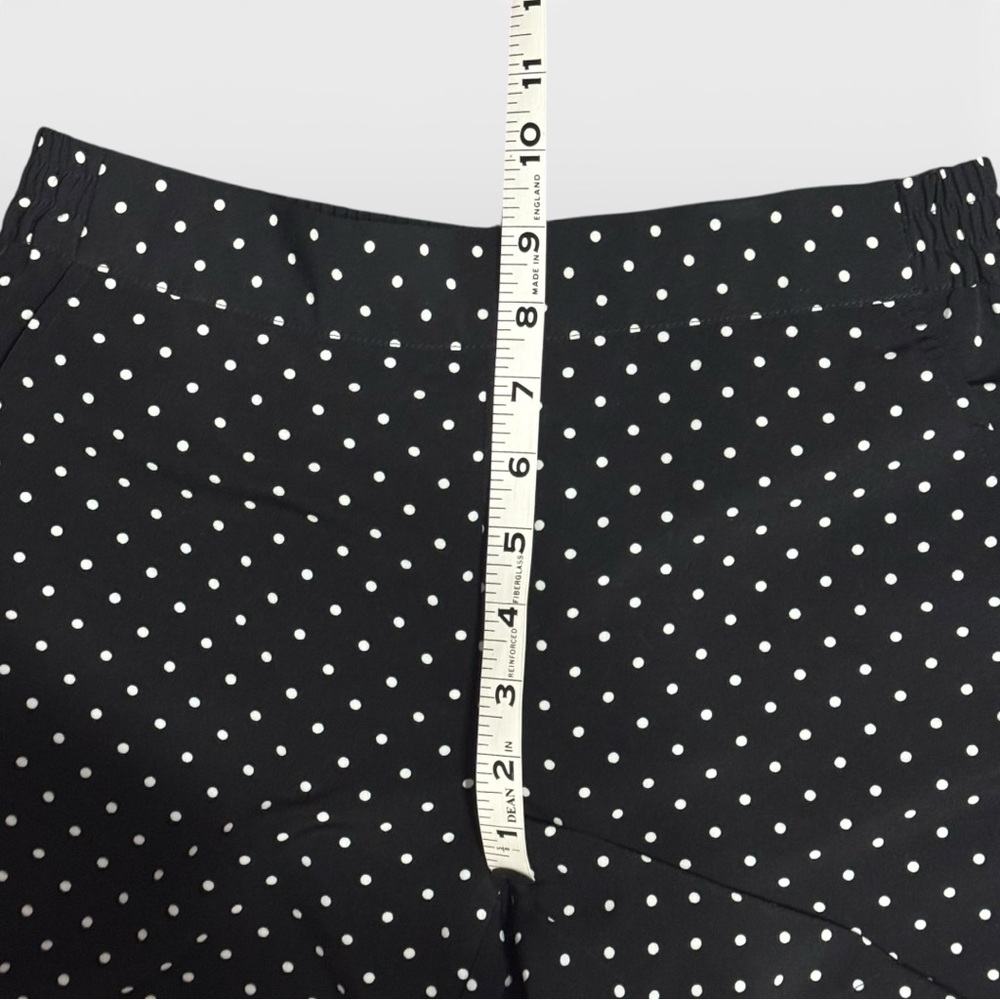Talbots Pull-On Shorts Elastic Waist Womens 2P Petite Black White Polka Dot - Picture 7 of 9